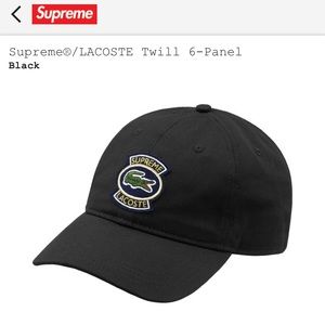Supreme Lacoste Twill 6 panel hat